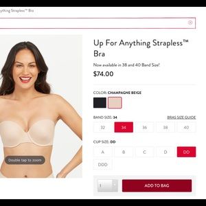Spanx Up for Anything Strapless Bra - 34DD